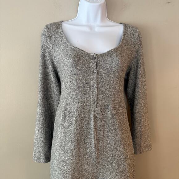 Anthropologie Marisa Hacci Wide Leg Sleep Jumpsuit Romper Jersey Gray Sml Soft - Picture 3 of 16